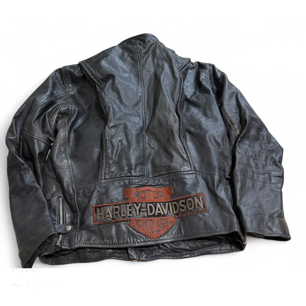 Harley-Davidson Interstate Leather MensMotorcycle‎ Jacket Black Large